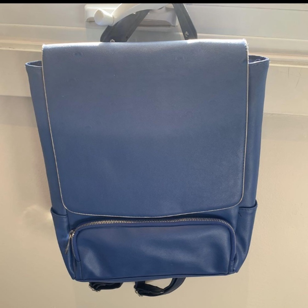 Faux leather backpack